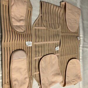 3 in 1 Postpartum Support Recovery Belly Waist Pelvis Belt Beige One Size